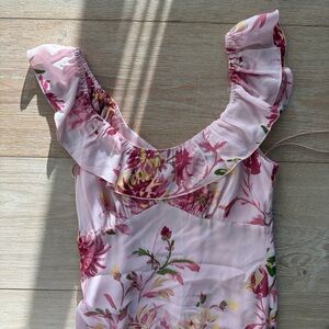 Reformation Pink Floral Dress